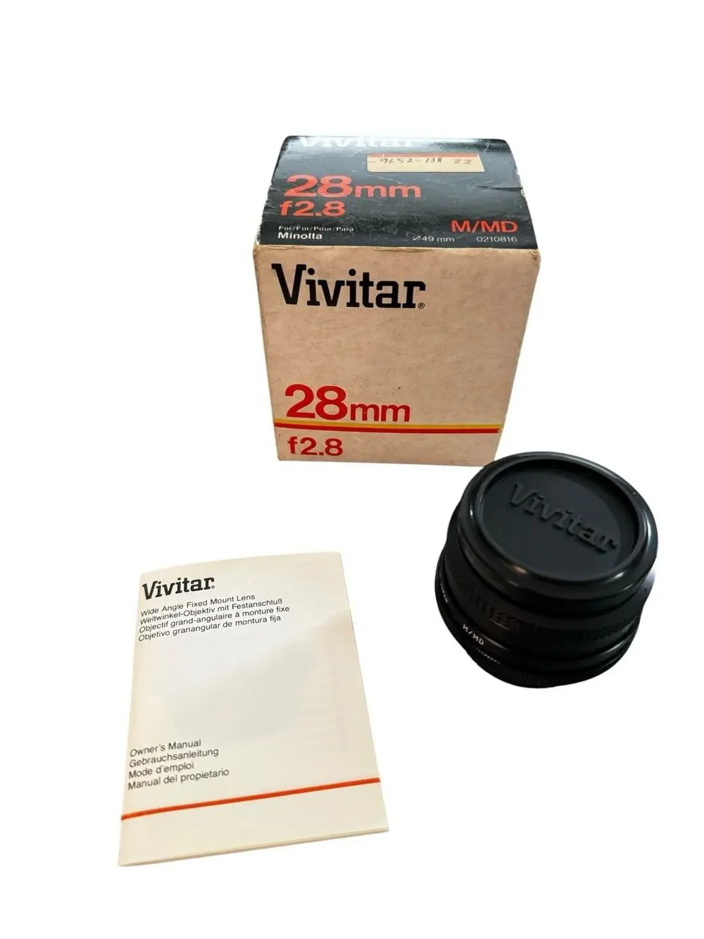 Vintage Vivitar Auto Wide-Angle 28mm 1:2.8 Lens Works